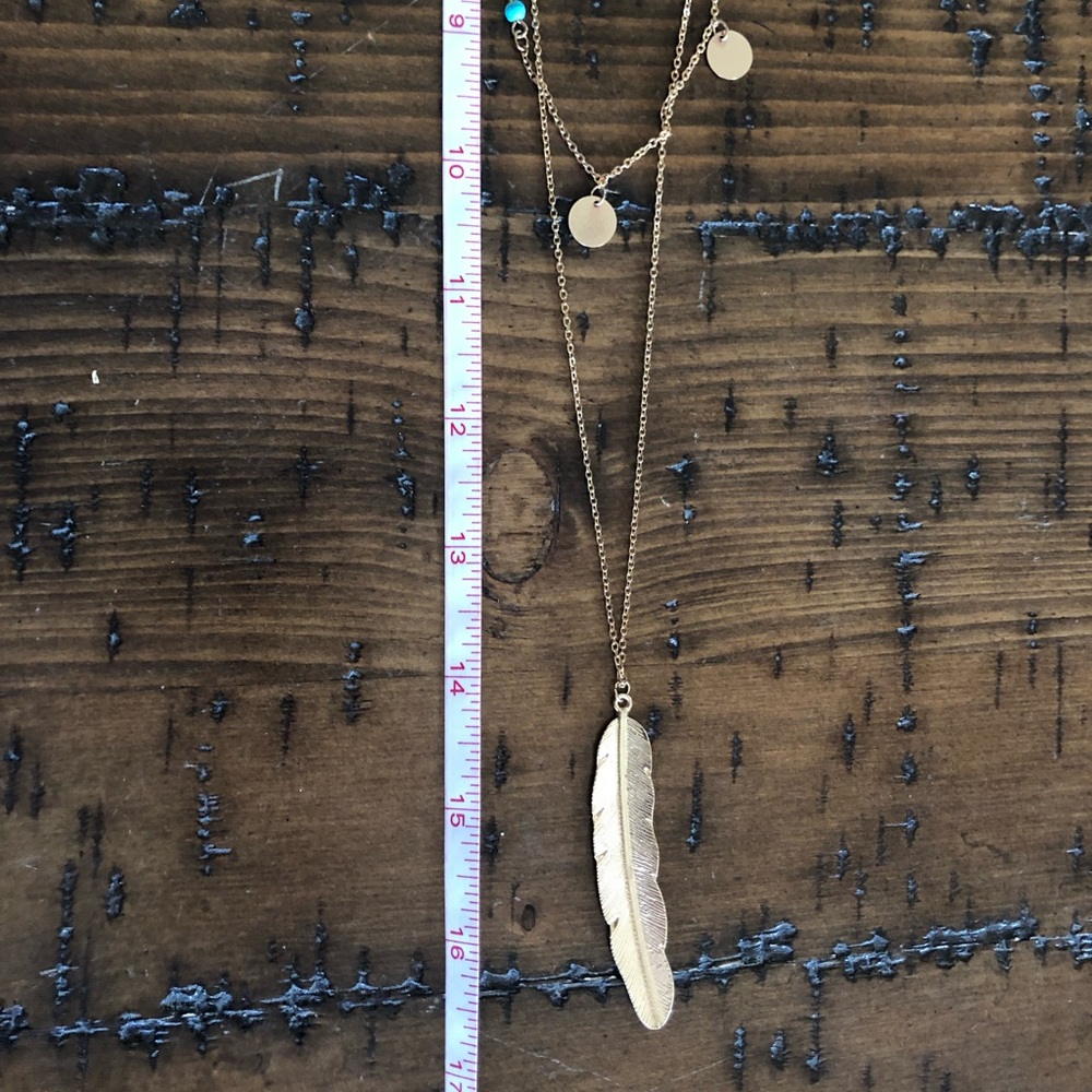 Three layered feather necklace - Picture 2 of 2
